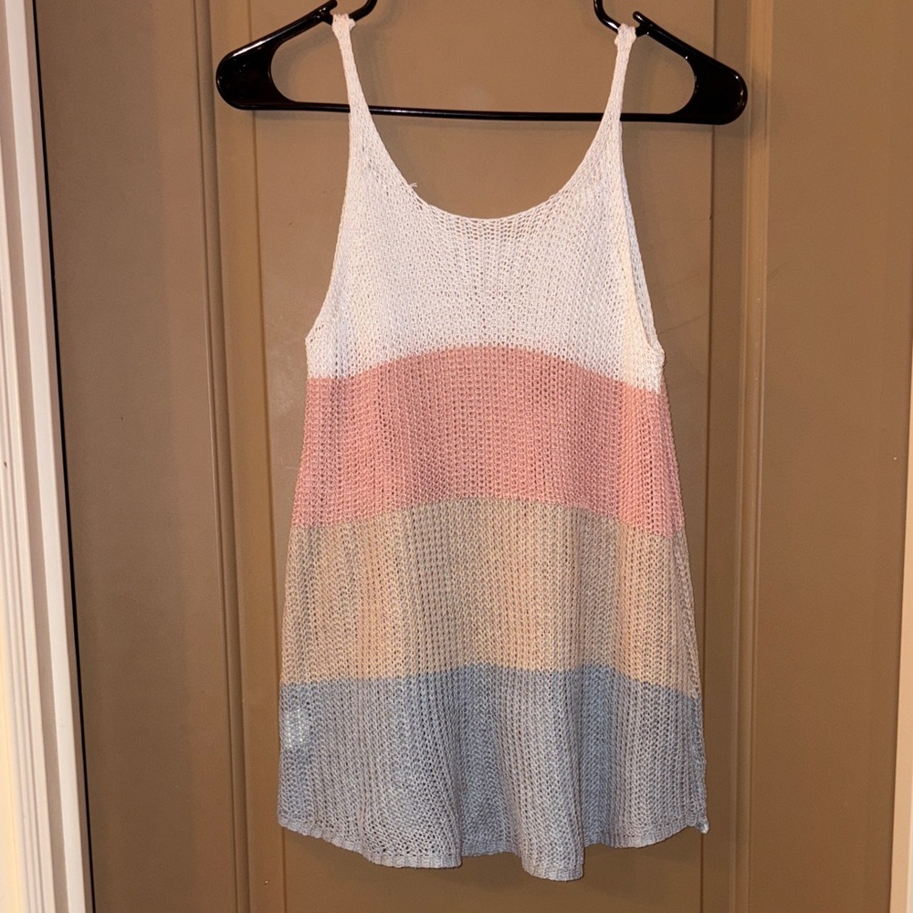 Color Block Knit Tank Top
